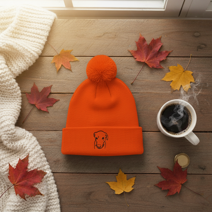 Personalized Embroidered Pom Pom Beanie